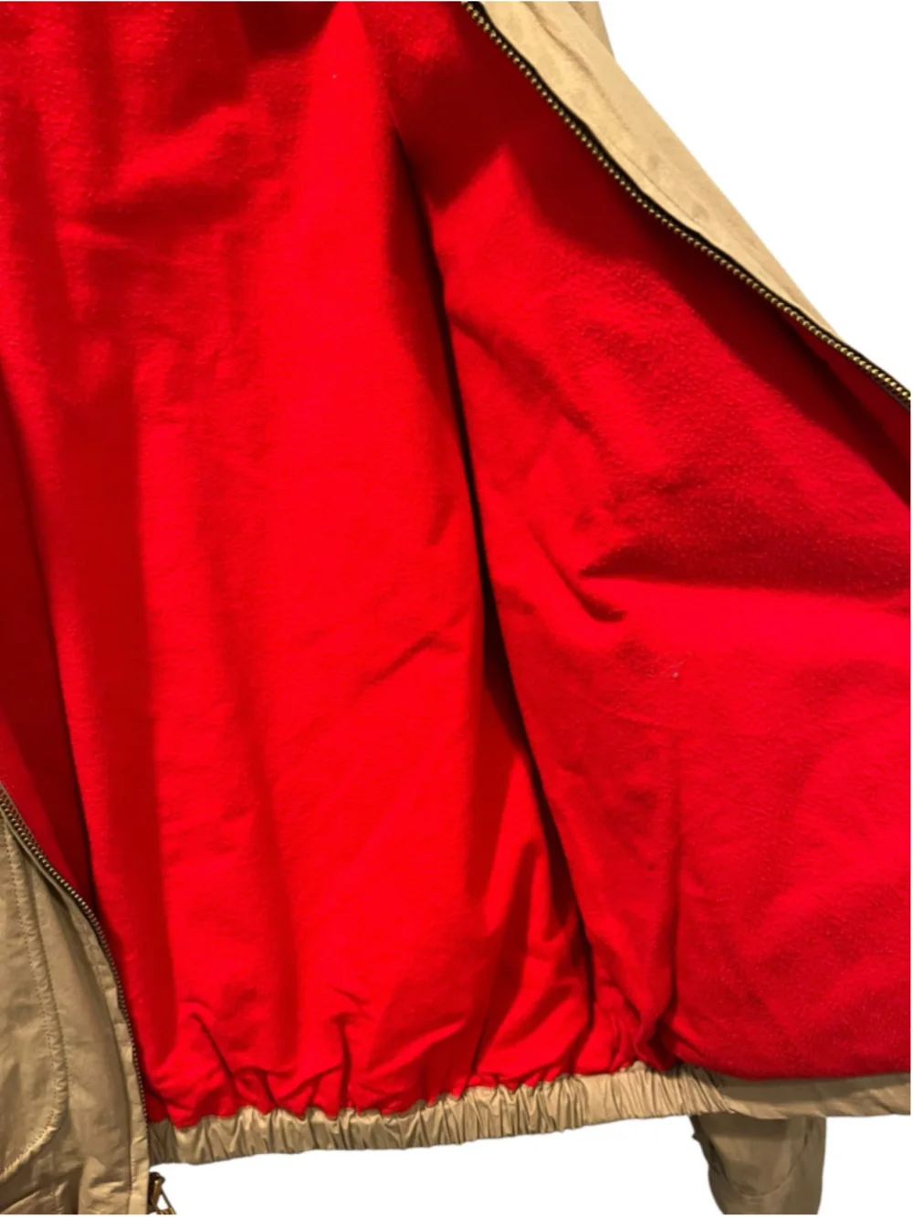 Vintage 80s Polo Ralph Lauren Uni Crest Harrington Drizzler Jacket Khaki Red L